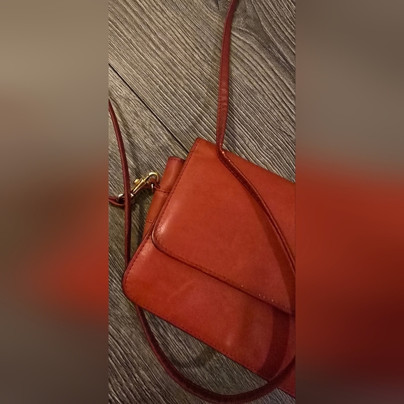 Vintage Red Leather Orvis Shoulder Purse Clutch With Removable Straps - Picture 8 of 10